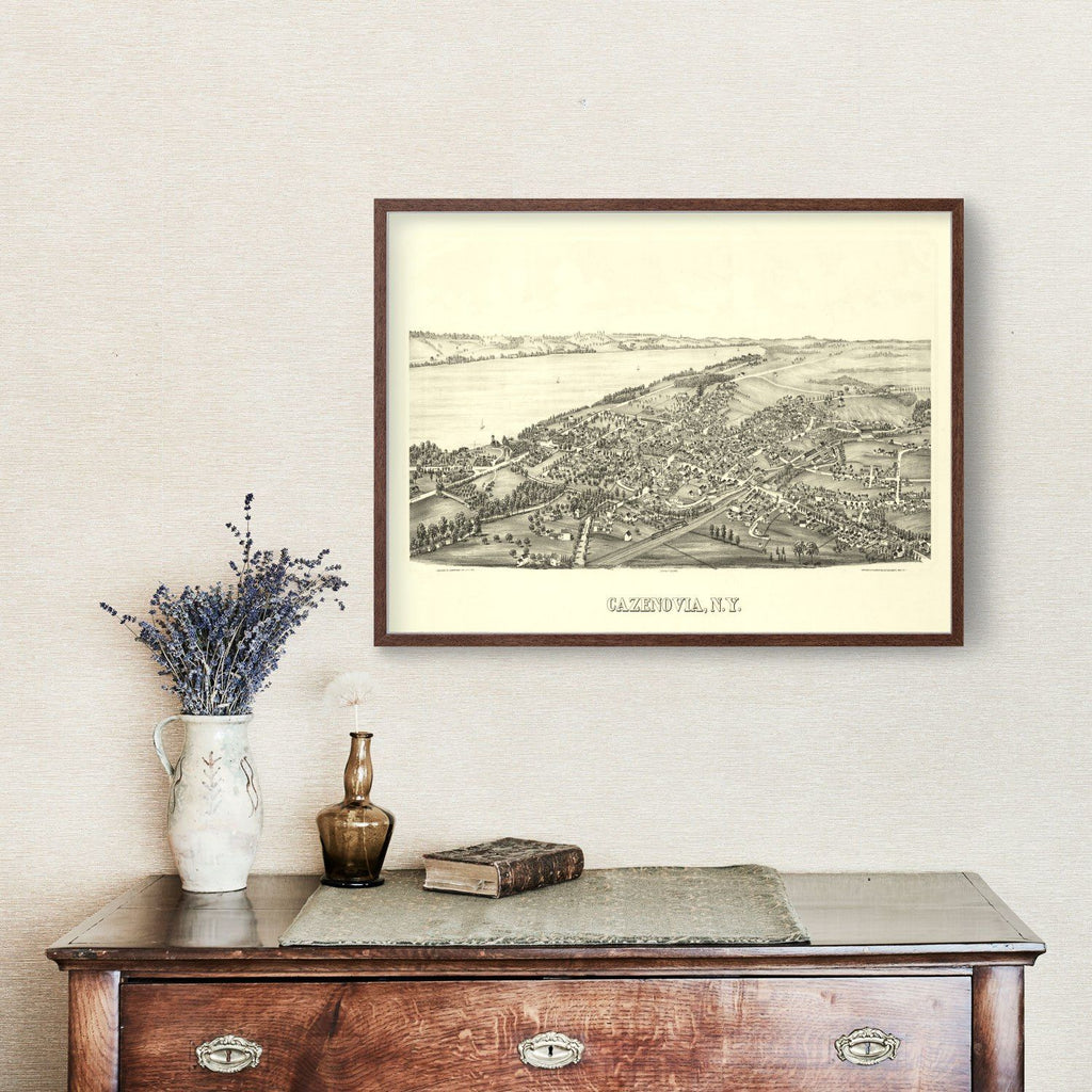 Vintage Map of Cazenovia, New York 1890