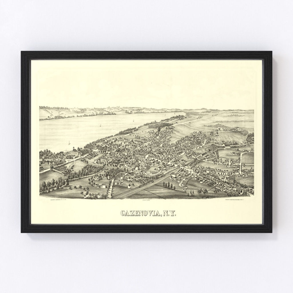 Vintage Map of Cazenovia, New York 1890