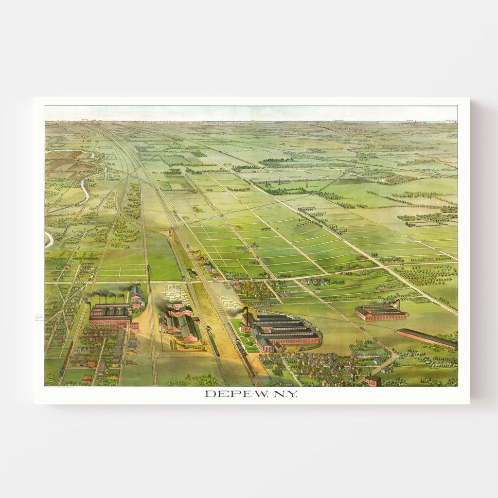 Vintage Map of Depew, New York 1898