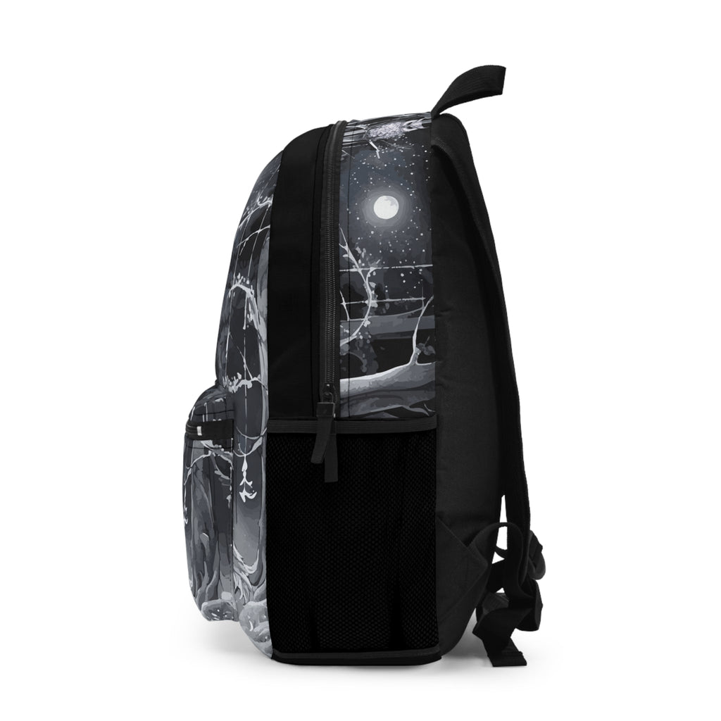 Mystical Forest Wolf Backpack, Unique Gift for Animal Lovers, Boy's School Bag, Adventure Backpack, Ideal for Everyday Use