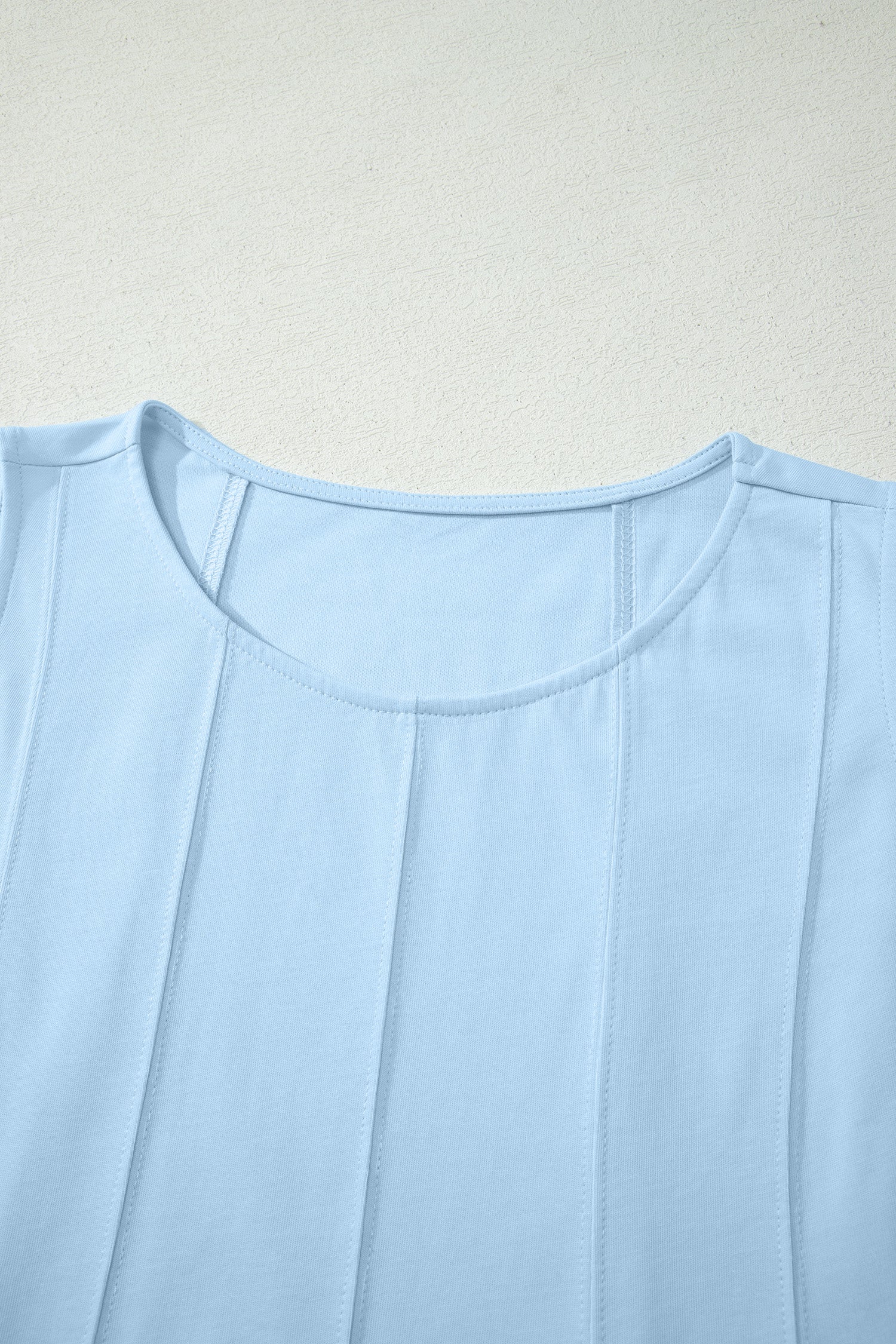 Solid Stitched Tank Top & Elastic Short Set
