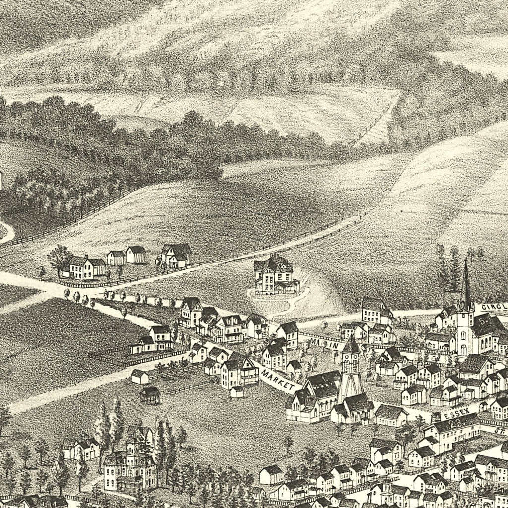 Vintage Map of Ellenville, New York 1887