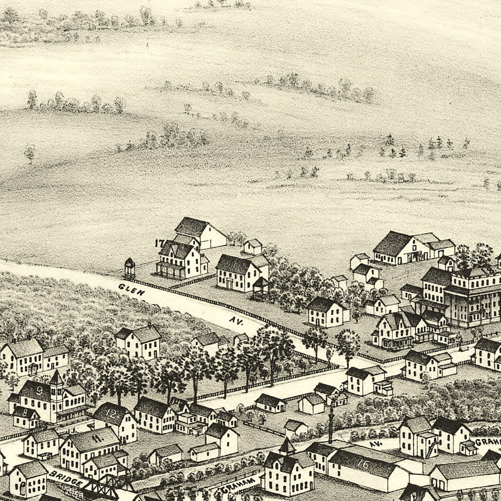 Vintage Map of Hunter, New York 1890