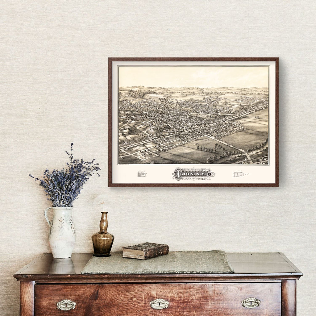Vintage Map of Ilion, New York 1881