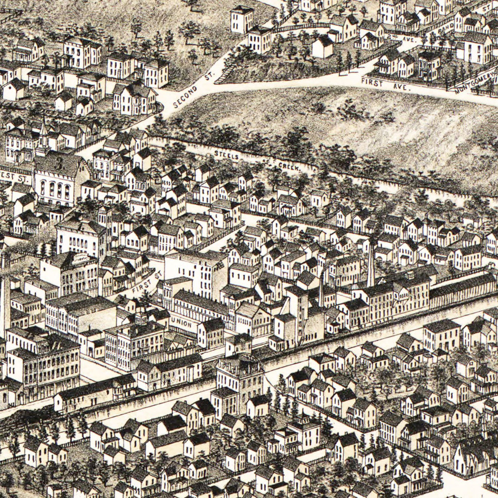 Vintage Map of Ilion, New York 1881