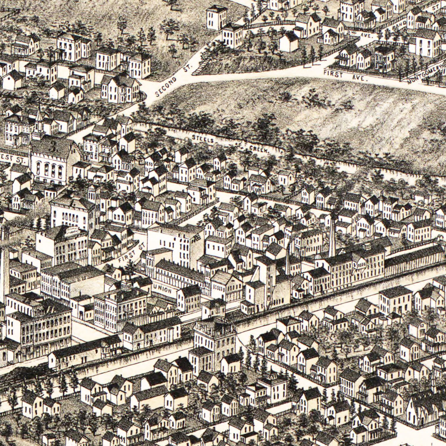 Vintage Map of Ilion, New York 1881