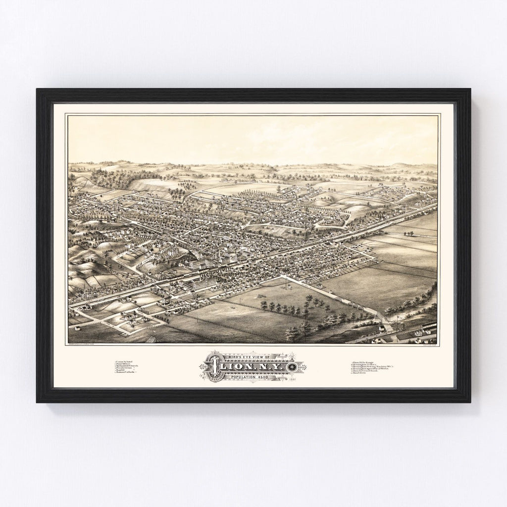 Vintage Map of Ilion, New York 1881