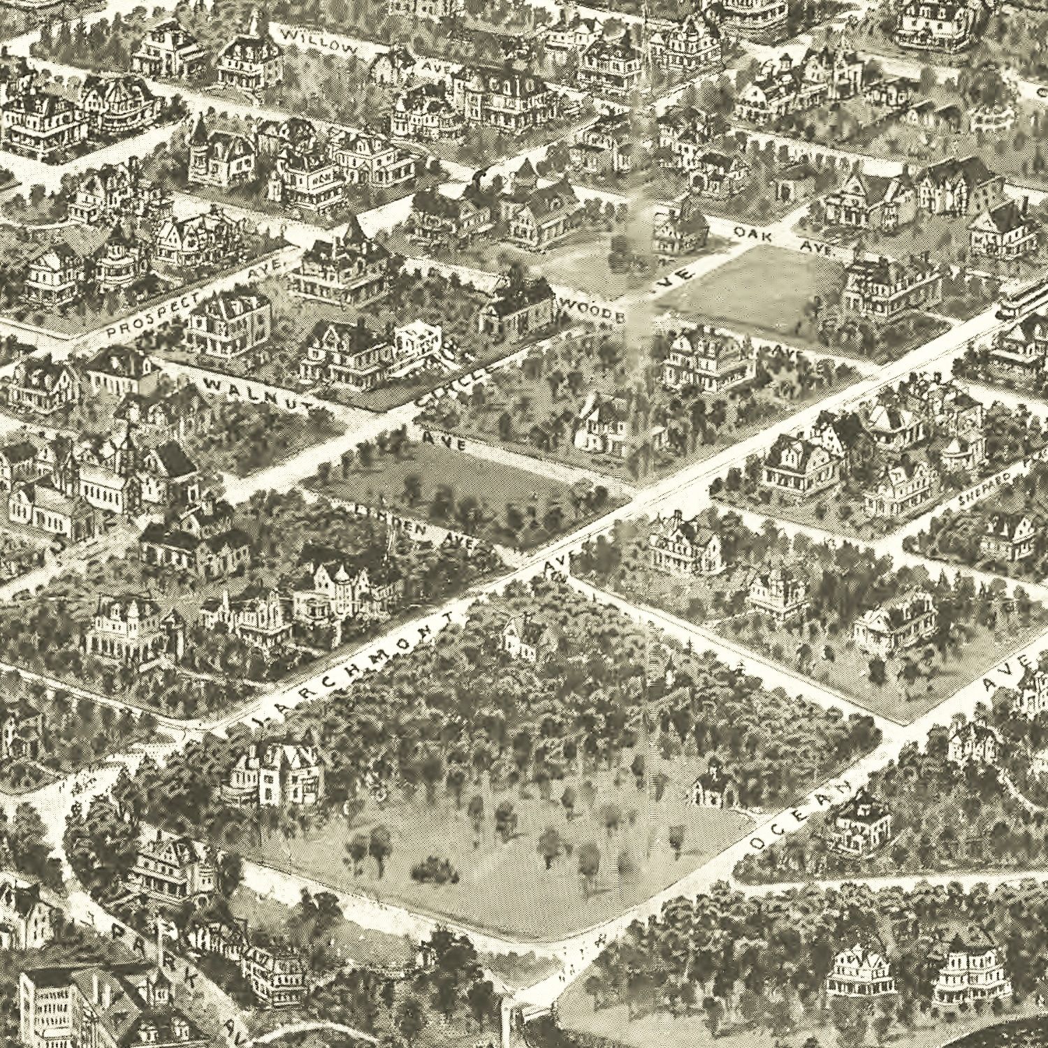 Vintage Map of Larchmont, New York 1904