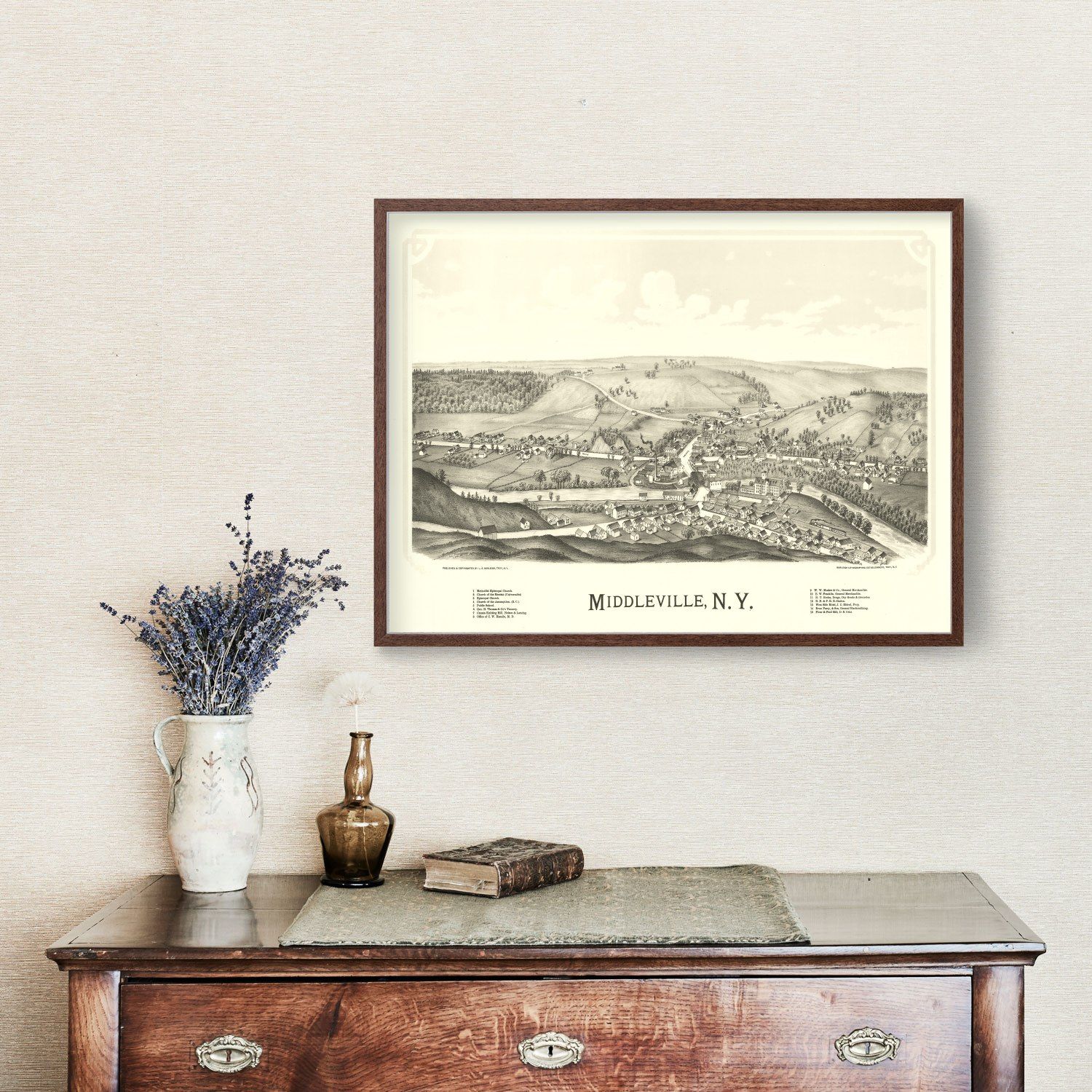 Vintage Map of Middleville, New York 1890
