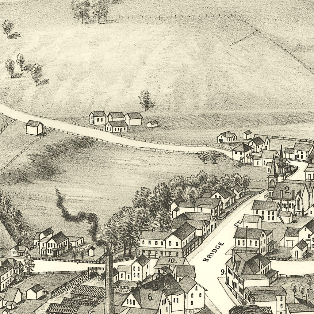 Vintage Map of Middleville, New York 1890