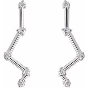 Platinum 1/10 CTW Natural Diamond Constellation Ear Climbers – image 2