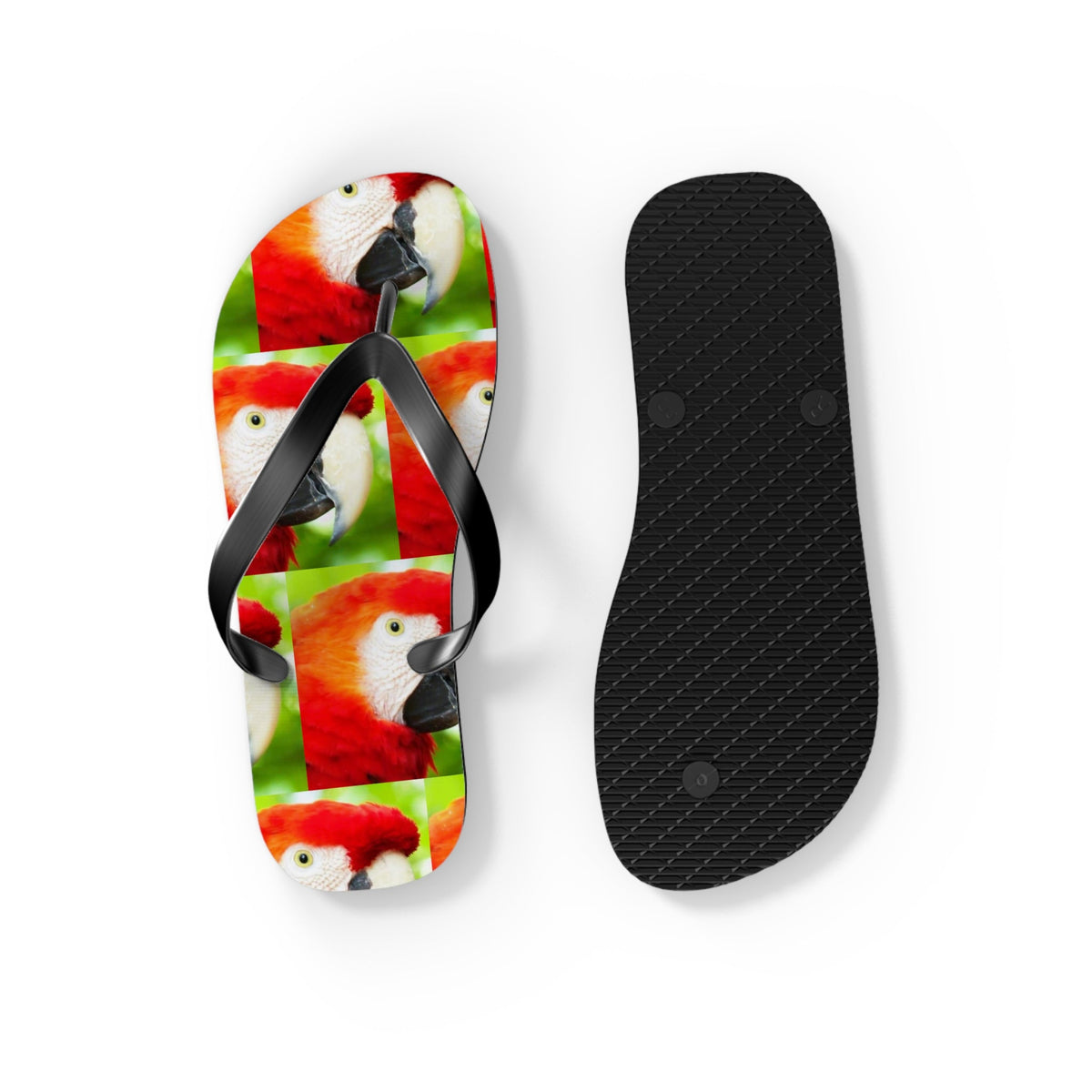 Scarlet Macaw Parrot Flip Flops