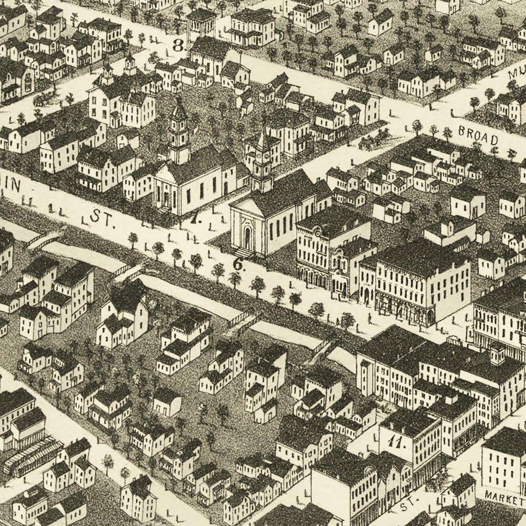 Vintage Map of Oneida, New York 1874