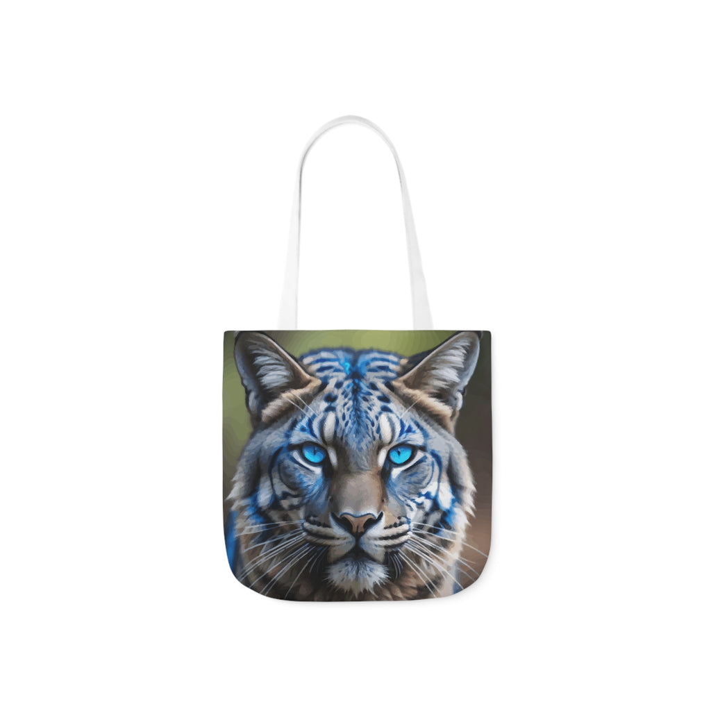 Blue Wildcat Canvas Tote Bag with 5 Strap Color Choices