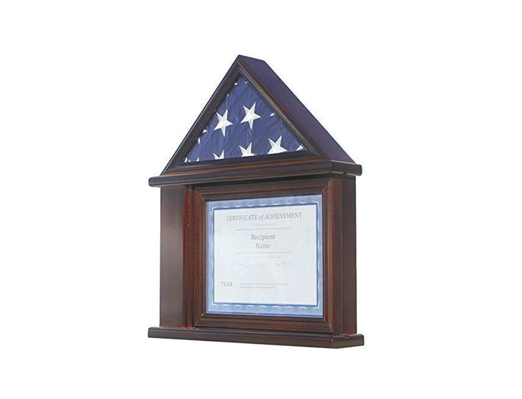 Presentation Flag Display Case Certificate & Document Holder Frame 3' X 5' Flag