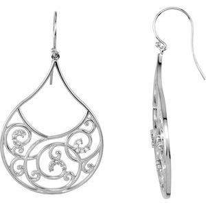 Sterling Silver 1/4 CTW Natural Diamond Earrings