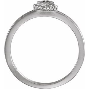 14K White Gold 1/10 CTW Natural Diamond Family Stackable Ring