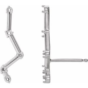 Sterling Silver Constellation Left Ear Climber Mounting
