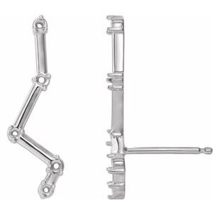 Platinum Constellation Right Ear Climber Mounting