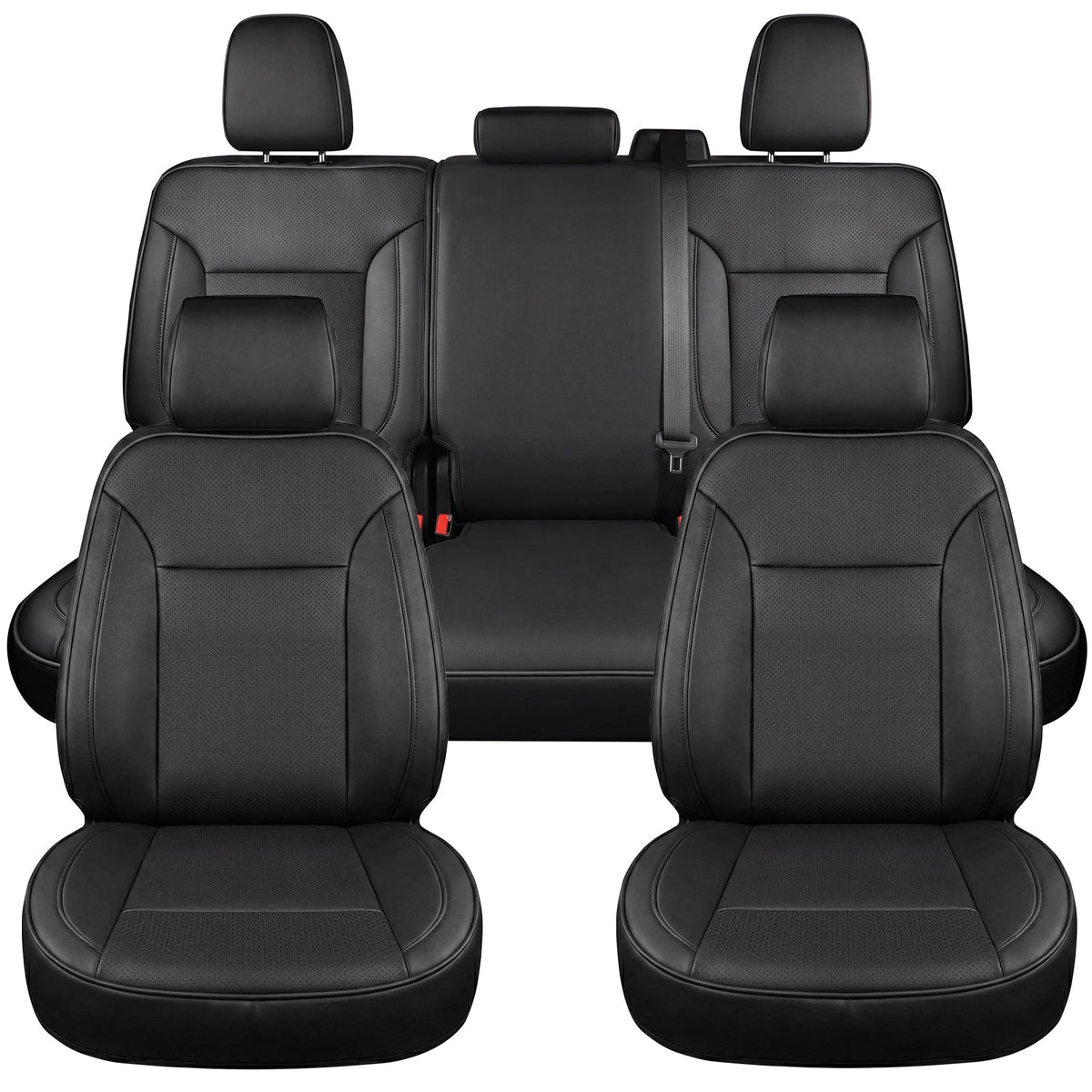 Umbrauto Custom Seat Covers for Silverado and GMC Sierra,Waterproof Nappa Leather Seatcovers for Chevy Silverado/GMC Sierra 2007-2013 & 2019-2026 1500, 2020-2026 2500HD 3500HD Crew/Double/Extended Cab