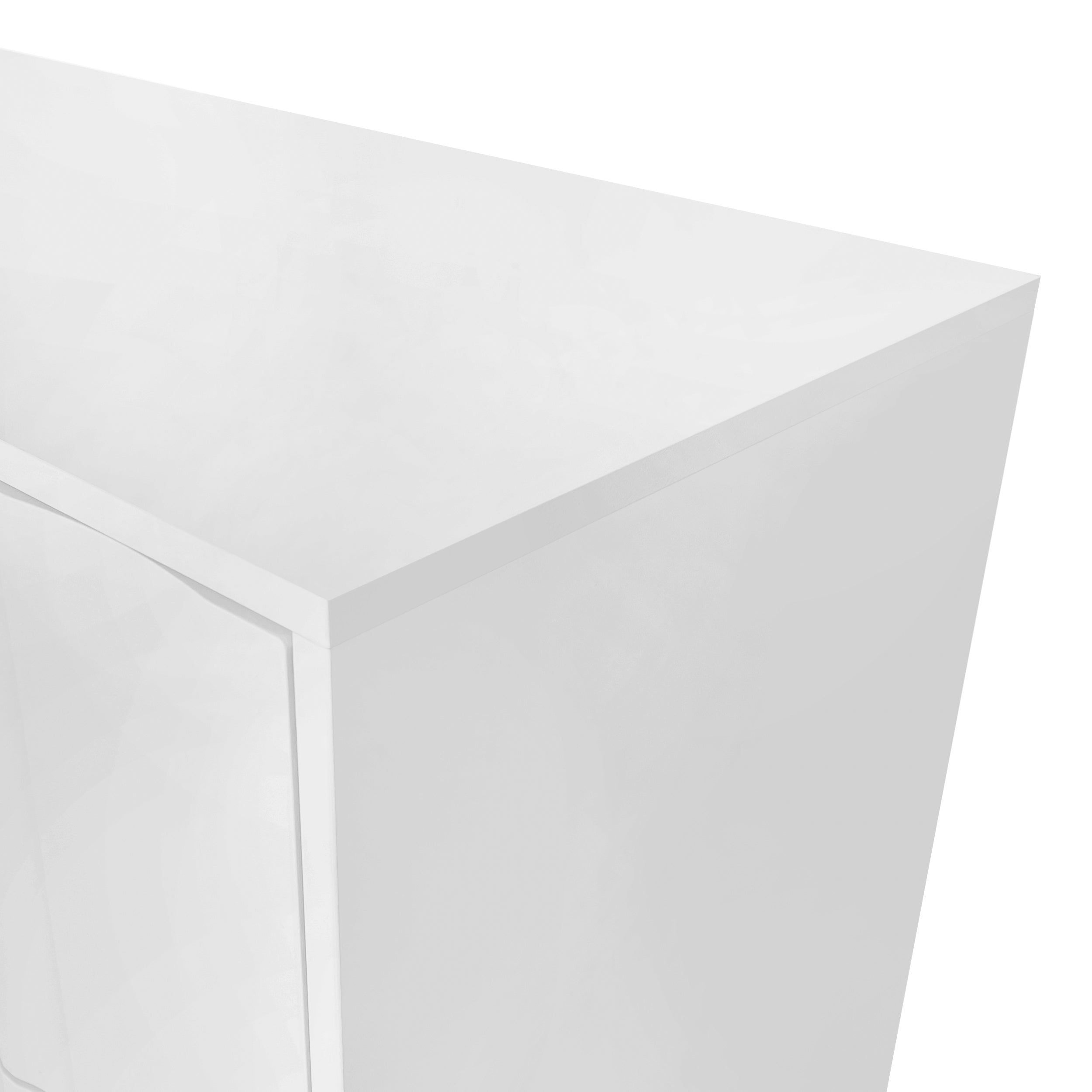 47.2' Buffet Sideboard Cabinet with 2 Doors And Drawers, Adjustable Shelf, Metal Legs Wave Pattern Kitchen Pantry Cabinets for Dining Room, Bedroom, Living Room