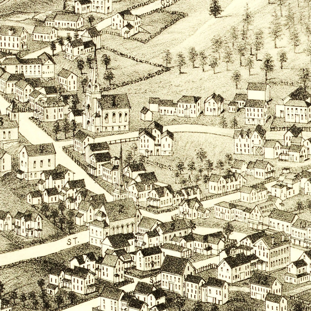 Vintage Map of Ashburnham, Massachusetts 1886