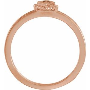 14K Rose Gold 1/10 CTW Natural Diamond Family Stackable Ring