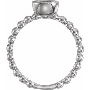 14K White Gold .05 CTW Natural Diamond Family Stackable Ring