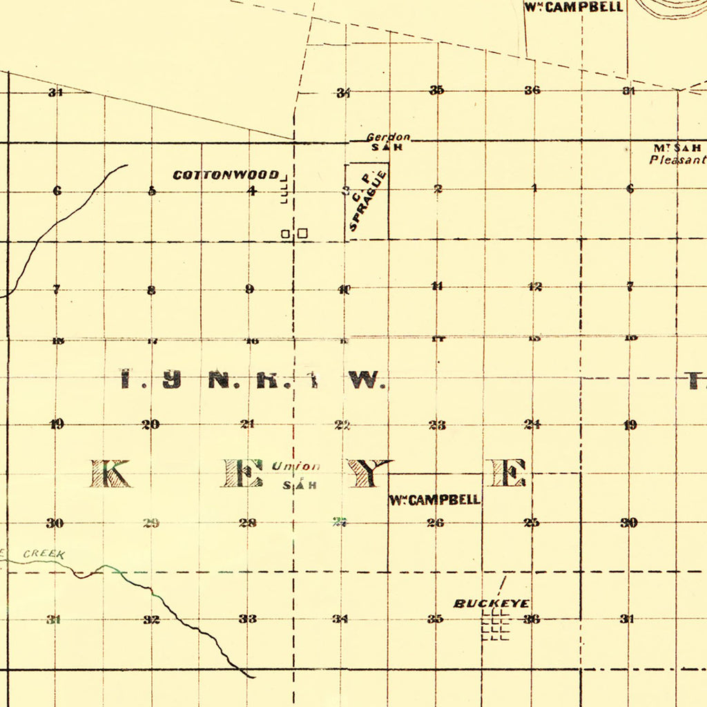 Vintage Map of Yolo County, California 1871