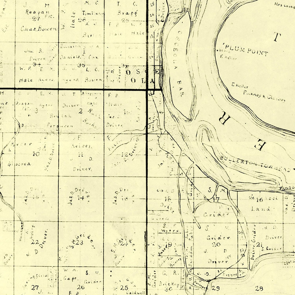 Vintage Map of Mississippi County, Arkansas 1898