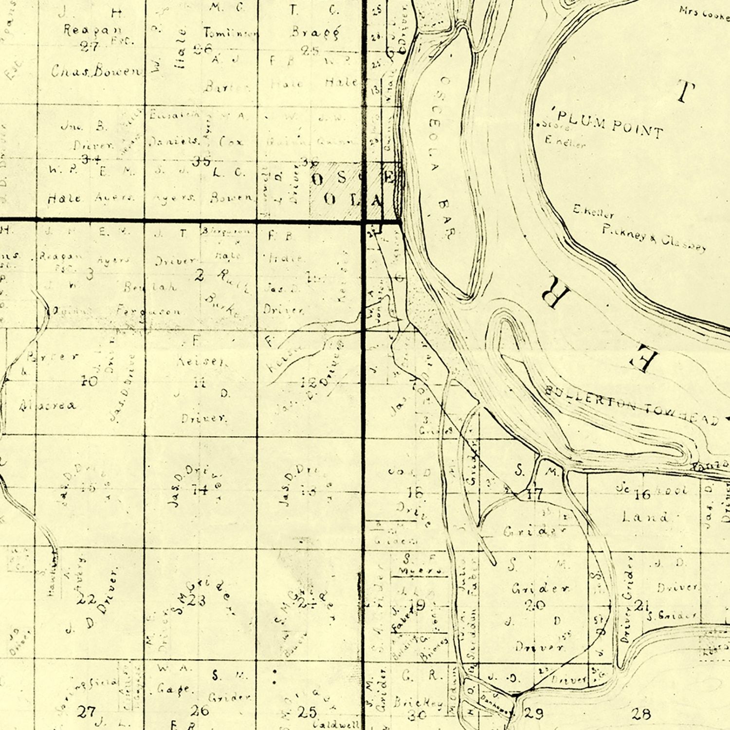 Vintage Map of Mississippi County, Arkansas 1898