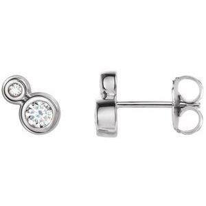 14K White Gold 1 CTW Natural Diamond Earrings