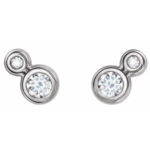 Sterling Silver 1/2 CTW Natural Diamond Earrings – image 2