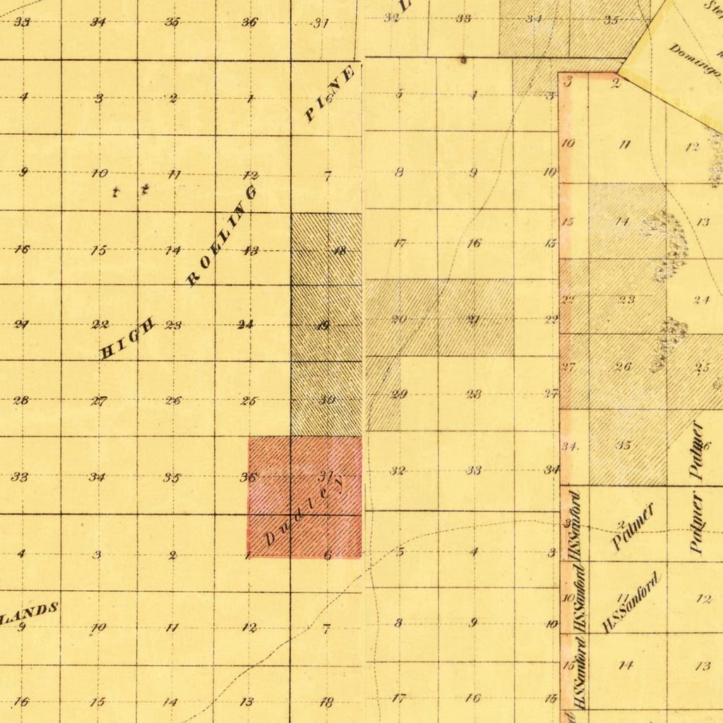 Vintage Map of Alachua County, Florida 1880