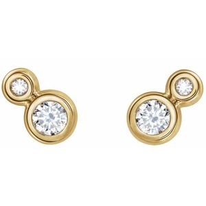 14K Yellow Gold 1 CTW Natural Diamond Earrings – image 2