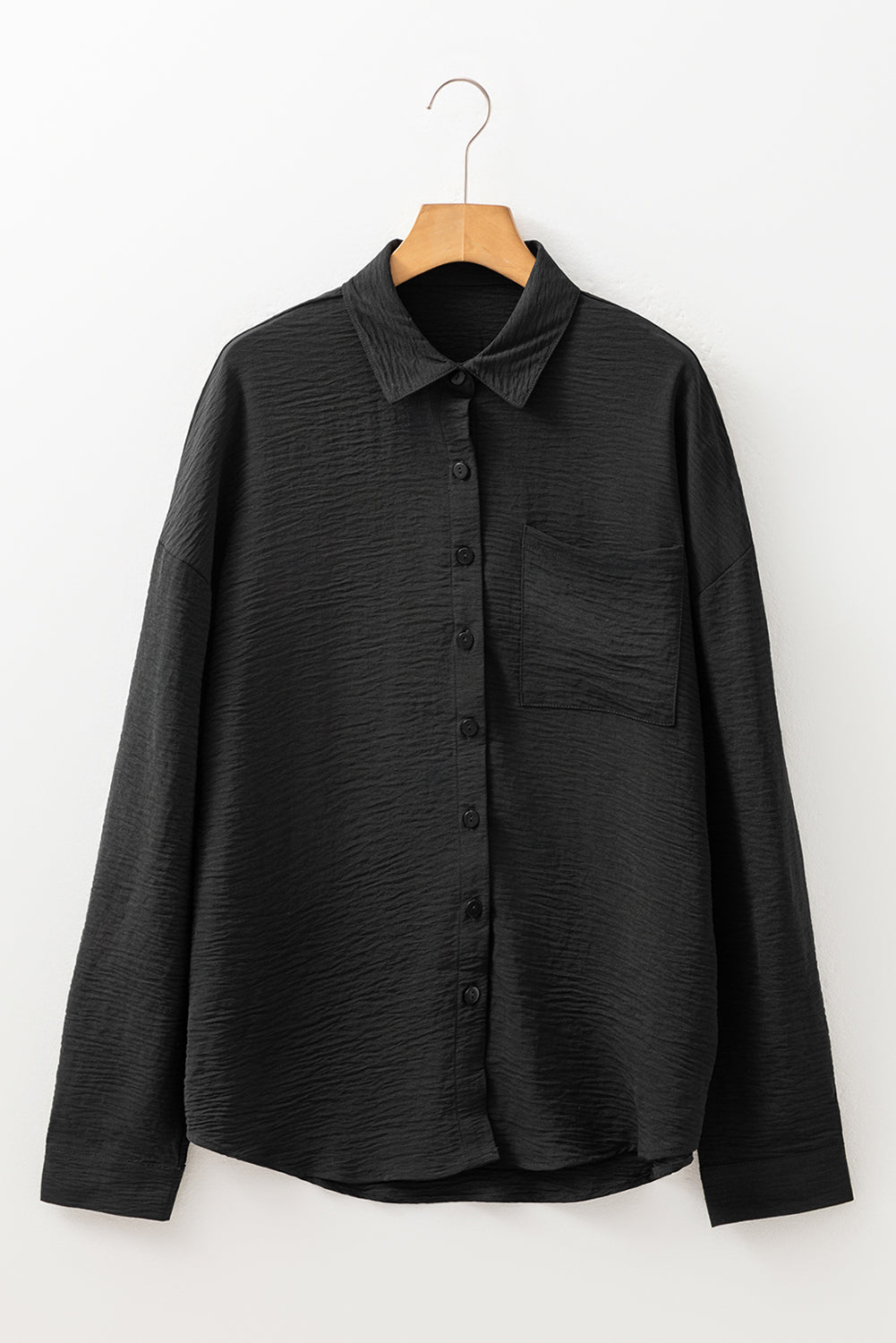 Patch Pocket Button Front Collared Shirt