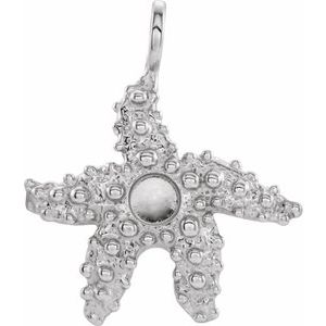Sterling Silver Cabochon Starfish Charm/Pendant Mounting