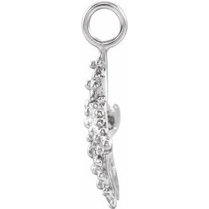 14K White Gold Cabochon Starfish Charm/Pendant Mounting – image 2