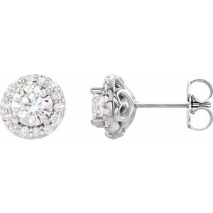 14K White Gold 1 7/8 CTW CTW Diamond Earrings