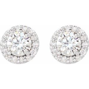 Platinum 1 1/6 CTW Diamond Earrings – image 2