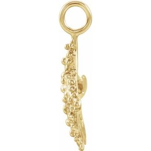 18K Yellow Gold Cabochon Starfish Charm/Pendant Mounting – image 2