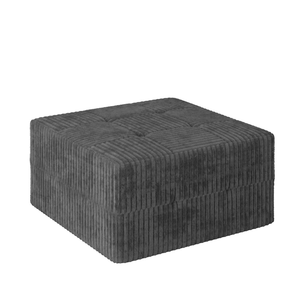 U shape Modular Sectional Sofa,DIY Compressed Sectional Sofa Modern Minimalist Style Corduroy Couch, Sleeper Sofa for Living Room, Bedroom, Comfy Compressed Sofa Couch Space-GREY