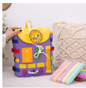 Toddler Busy Board Backpack – Educational Activity Toy