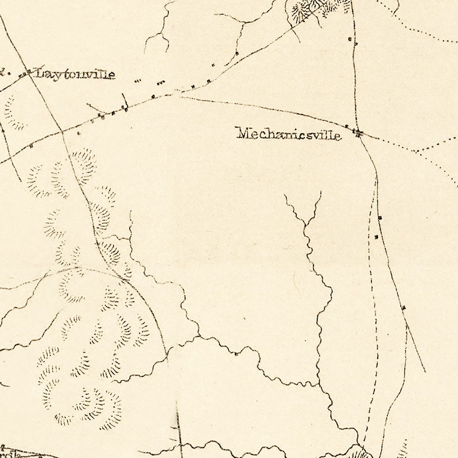 Vintage Map of Montgomery County, Maryland 1862