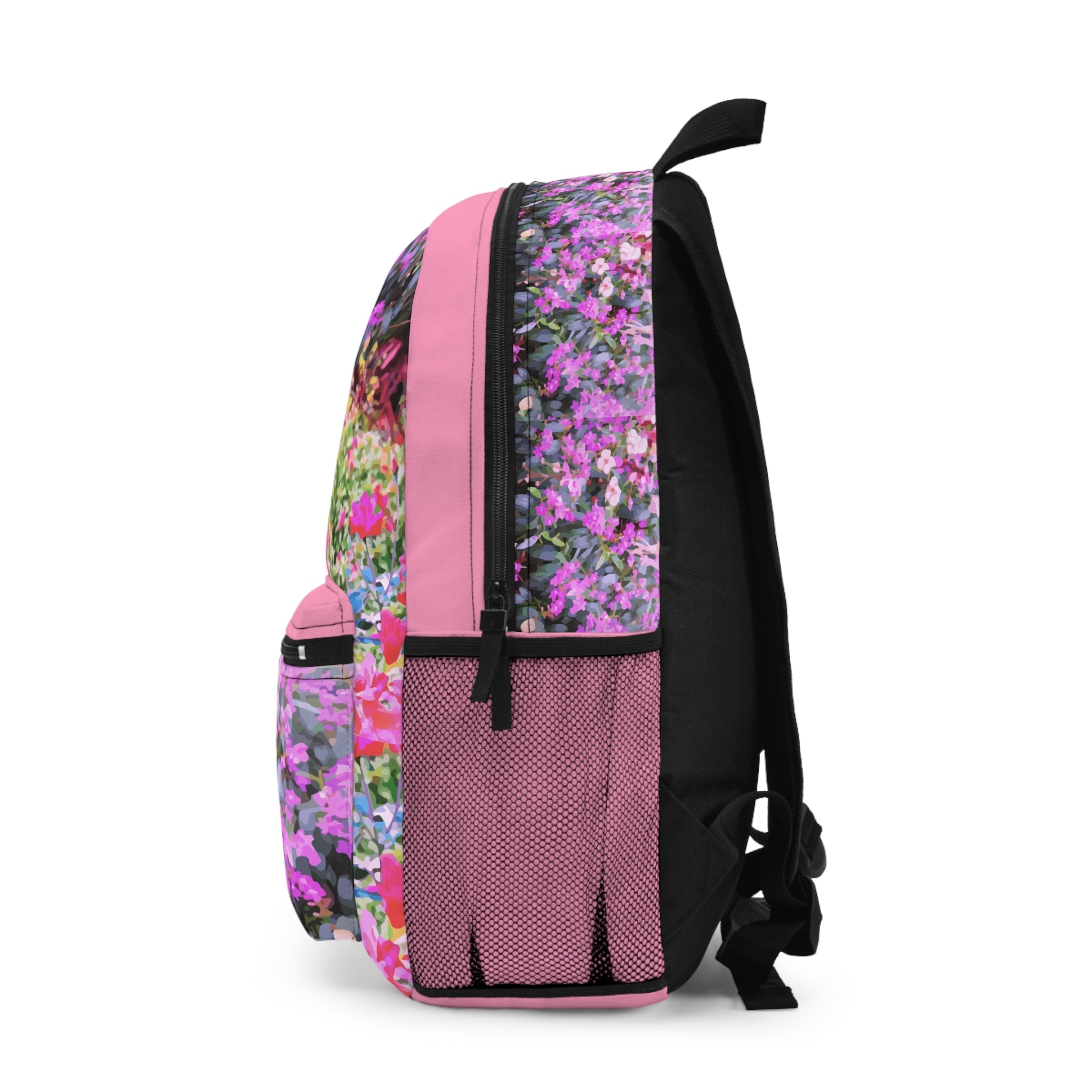 Personalized White Horse Backpack, Colorful School Bag, Floral Kid's Backpack, Fantasy Hiking Pack, Unique Gift for Horse Lovers