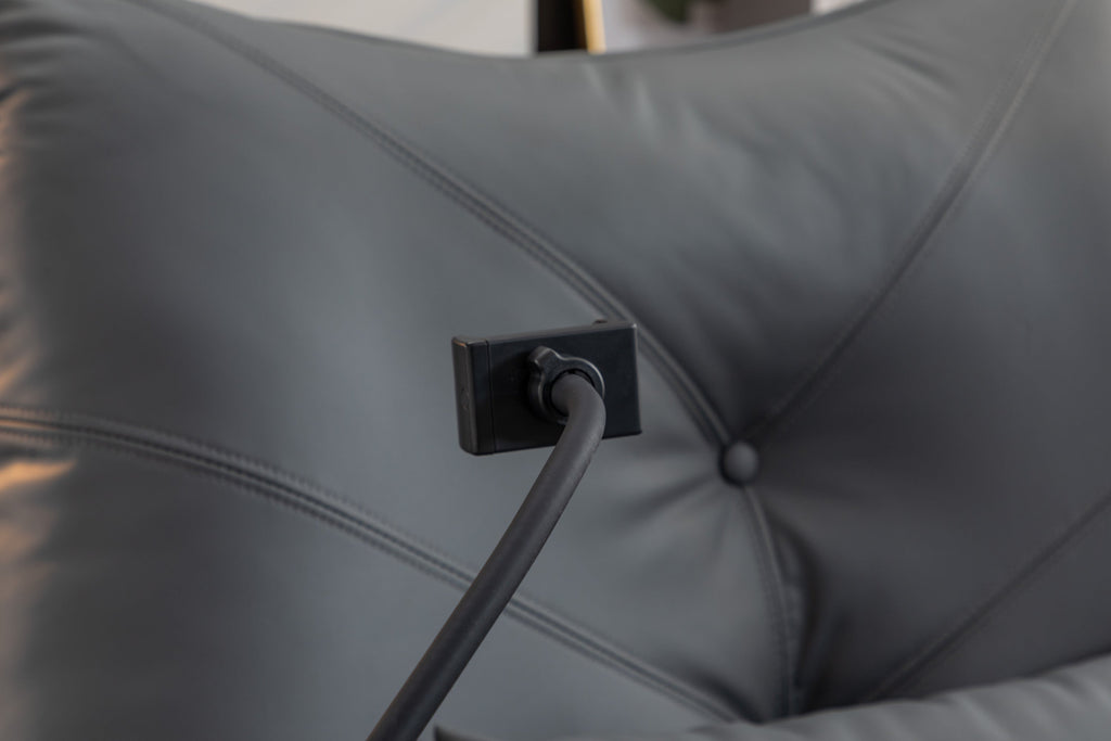 270 Swivel Glider Recliner Chair, Power Recliner Rocking Chair, USB Port Charge for Nursery Chair with Atmosphere Lamp for Living Room Bedroom Apartment
