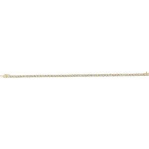 14K Yellow Gold 5 CTW Natural Diamond Line 7" Bracelet