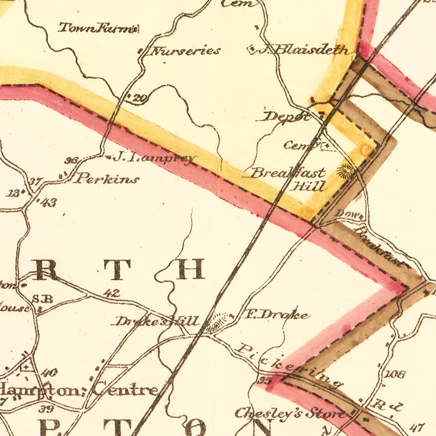 Vintage Map of Rockingham County, New Hampshire 1876