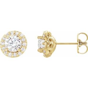 14K Yellow Gold 1 7/8 CTW CTW Diamond Earrings