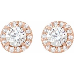 14K Rose Gold 1 7/8 CTW CTW Diamond Earrings – image 2